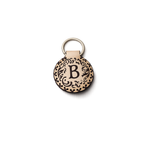 Dual-Sided Monogram & Hieroglyphic Leather Key Ring