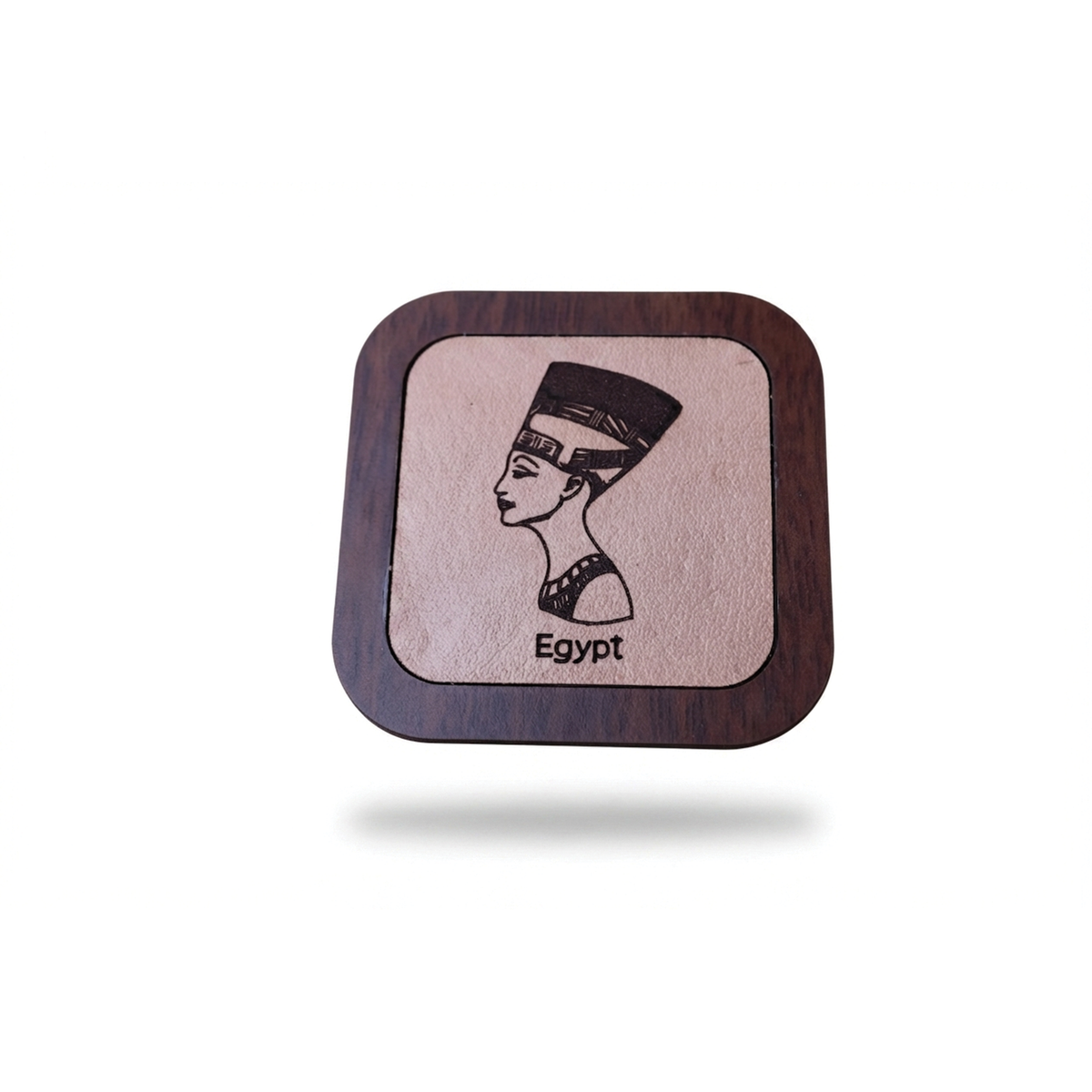 Wooden & Leather Coaster S15