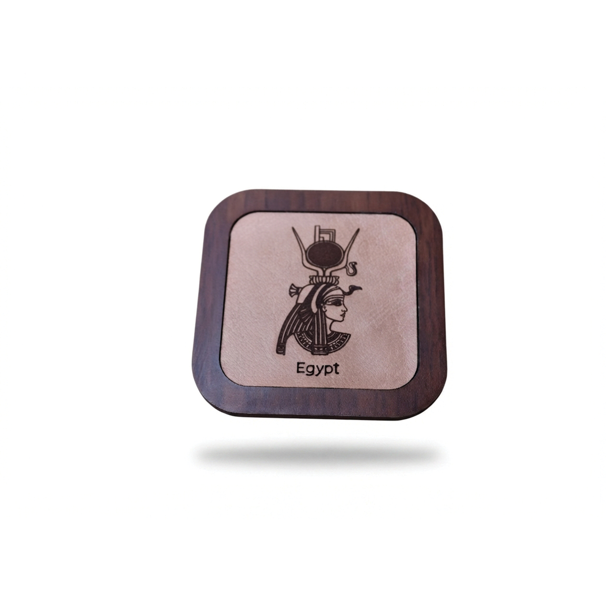 Wooden & Leather Coaster S15