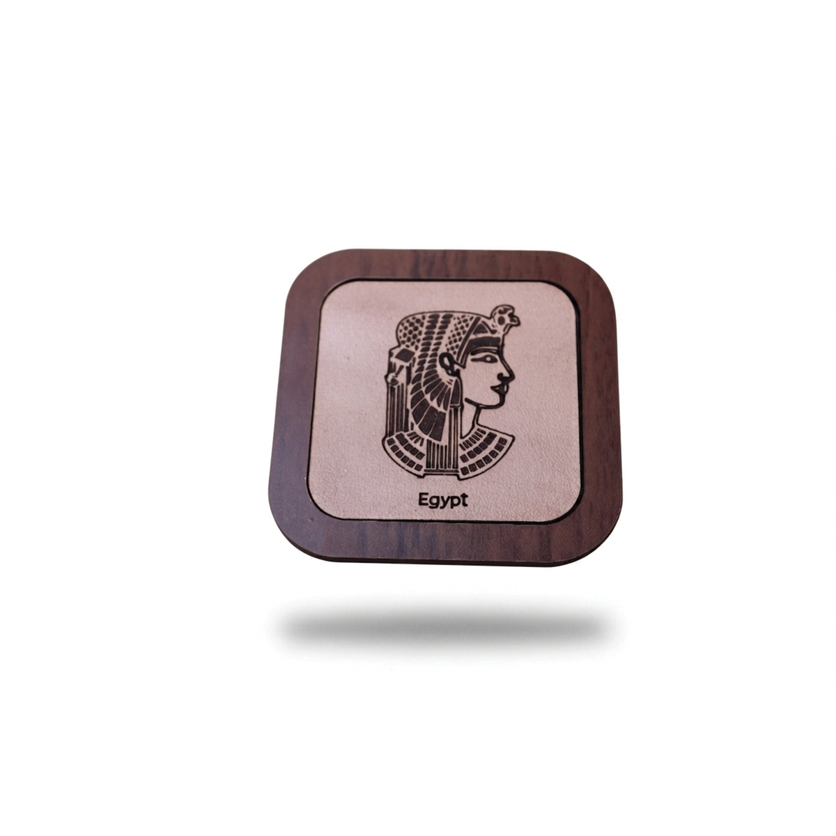 Wooden & Leather Coaster S15